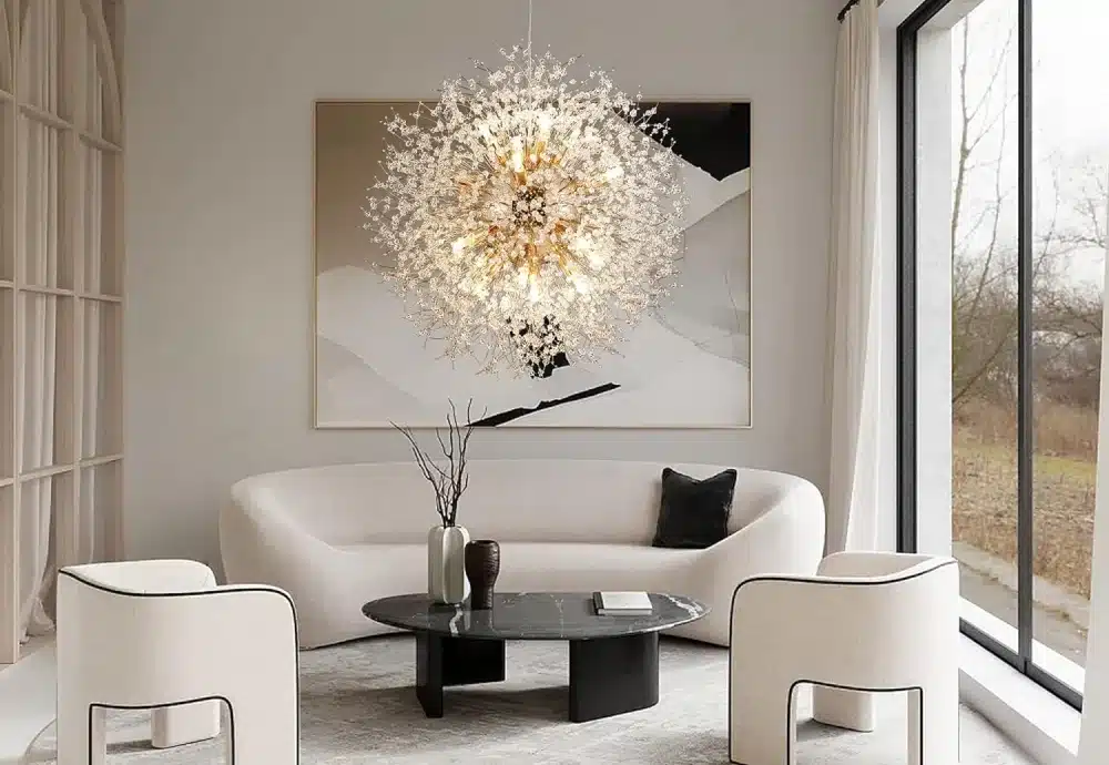 clean crystal chandelier