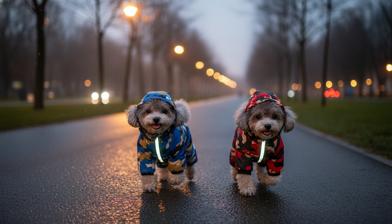 Waterproof Reflective Pet Hoodie: Rainy, Safe Night Walks